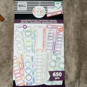 Handwritten Colored Boxes Classic Sticker Book. Please bundle to save.